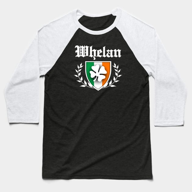 Whelan Shamrock Crest Baseball T-Shirt by robotface